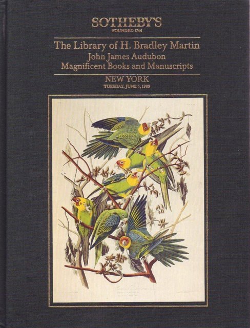 sotheby s thelibrary of h. bradley martin john james audubon