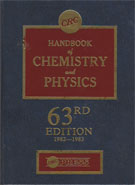 CRC handbook of Chemistry and Physics